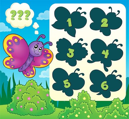 simsearch:400-05897122,k - Butterfly riddle theme image 2 - eps10 vector illustration. Stock Photo - Budget Royalty-Free & Subscription, Code: 400-08616325