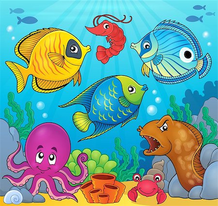 simsearch:400-08614096,k - Coral fauna theme image 6 - eps10 vector illustration. Stock Photo - Budget Royalty-Free & Subscription, Code: 400-08616334