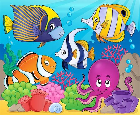 simsearch:400-08616368,k - Coral fauna theme image 7 - eps10 vector illustration. Foto de stock - Super Valor sin royalties y Suscripción, Código: 400-08616335