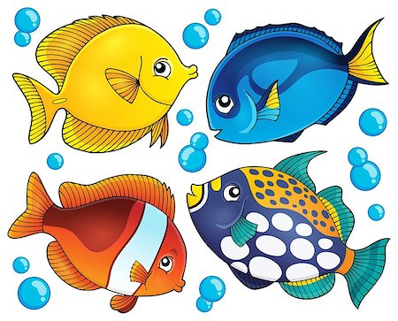 simsearch:400-08097613,k - Coral reef fish theme collection 2 - eps10 vector illustration. Stock Photo - Budget Royalty-Free & Subscription, Code: 400-08616337