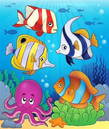 simsearch:400-08616368,k - Coral fauna theme image 5 - eps10 vector illustration. Foto de stock - Super Valor sin royalties y Suscripción, Código: 400-08616333