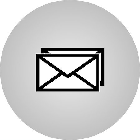 simsearch:700-00056820,k - Email symbol letter icon - vector, flat design. Eps 10. Stock Photo - Budget Royalty-Free & Subscription, Code: 400-08616864
