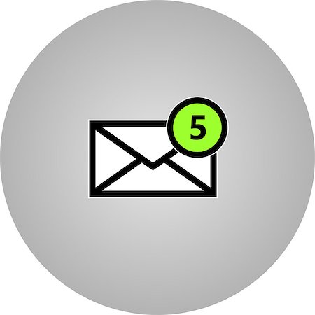 simsearch:700-00056820,k - Email symbol letter icon - vector, flat design. Eps 10. Stock Photo - Budget Royalty-Free & Subscription, Code: 400-08616865