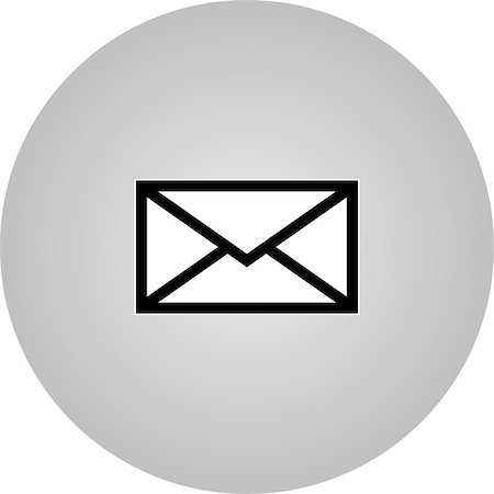 posta in uscita - Email symbol letter icon - vector, flat design. Eps 10. Fotografie stock - Microstock e Abbonamento, Codice: 400-08616866