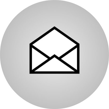 posta in uscita - Email symbol letter icon - vector, flat design. Eps 10. Fotografie stock - Microstock e Abbonamento, Codice: 400-08616867