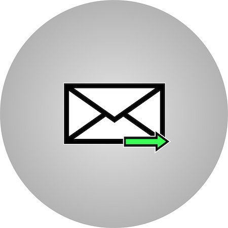 posta in uscita - Email symbol letter icon - vector, flat design. Eps 10. Fotografie stock - Microstock e Abbonamento, Codice: 400-08616868