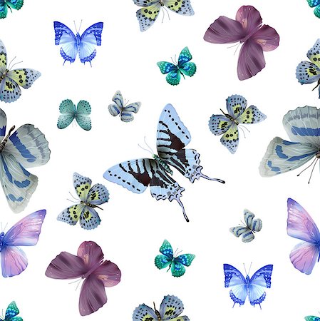 simsearch:400-08616887,k - Seamless pattern from butterflies, vector illustration, clip-art Foto de stock - Super Valor sin royalties y Suscripción, Código: 400-08616878