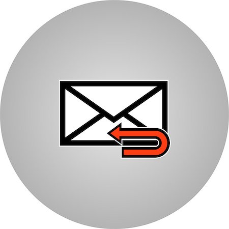 posta in uscita - Email symbol letter icon - vector, flat design. Eps 10. Fotografie stock - Microstock e Abbonamento, Codice: 400-08616870