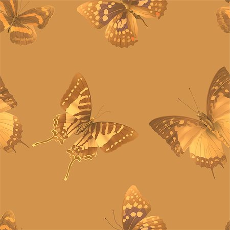 simsearch:400-08616887,k - Seamless pattern from butterflies, vector illustration, clip-art Foto de stock - Super Valor sin royalties y Suscripción, Código: 400-08616885