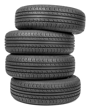 pile tires - Column of tires, isolated on the white background Stock Photo - Budget Royalty-Free & Subscription, Code: 400-08617367