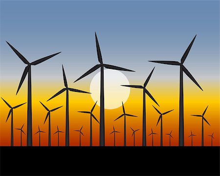 wind turbines for generating a electricity in the field Photographie de stock - Aubaine LD & Abonnement, Code: 400-08617526