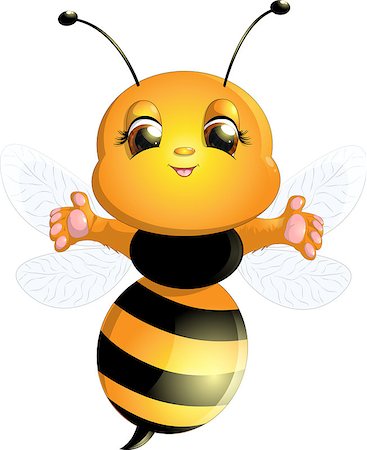 simsearch:400-04266492,k - beautiful bee is happy on a white background Photographie de stock - Aubaine LD & Abonnement, Code: 400-08617762
