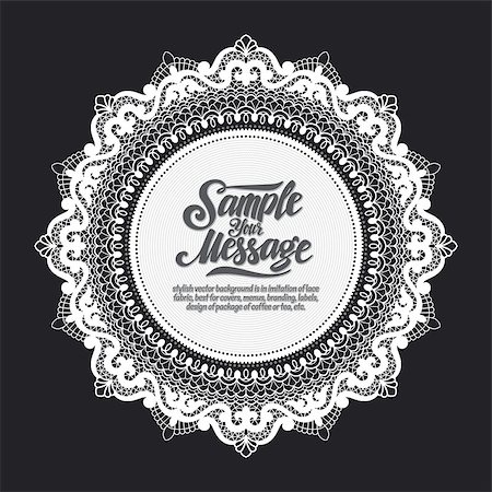 simsearch:400-05136963,k - stylish vector background is in imitation of lace fabric, best for covers, menus, branding, labels, design of package of coffee or tea, etc. Stock Photo - Budget Royalty-Free & Subscription, Code: 400-08618092