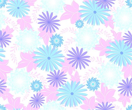 simsearch:400-08158857,k - Seamless flower pattern on white background. EPS10 vector illustration Photographie de stock - Aubaine LD & Abonnement, Code: 400-08618733