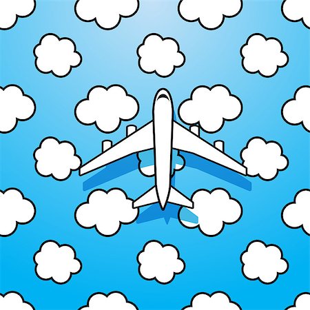 paper airplane blue sky - Plane on sky with clouds. Abstract travel the world background Stock Photo - Budget Royalty-Free & Subscription, Code: 400-08618761