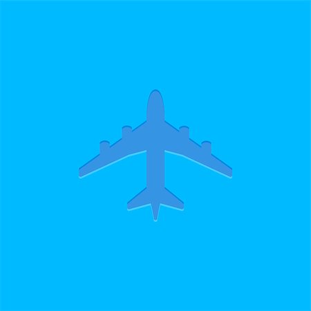 simsearch:400-09116929,k - Blue vector plane icon on blue. Simple travel modern design Stockbilder - Microstock & Abonnement, Bildnummer: 400-08618762