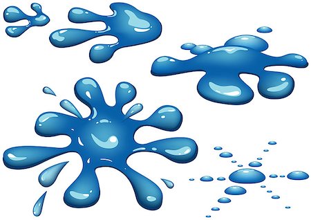 Set of Blue Water Splash - Abstract Illustration, Vector Stock Photo - Budget Royalty-Free & Subscription, Code: 400-08619005