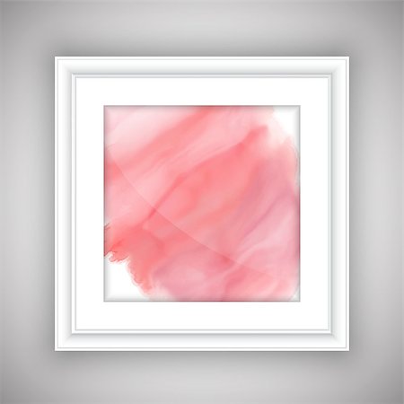 simsearch:400-06142973,k - Pink watercolor design in a whie picture frame Foto de stock - Royalty-Free Super Valor e Assinatura, Número: 400-08619026