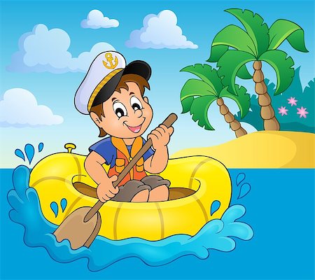 simsearch:400-08918506,k - Little sailor theme image 4 - eps10 vector illustration. Stock Photo - Budget Royalty-Free & Subscription, Code: 400-08619136