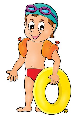 simsearch:400-09152820,k - Little swimmer theme image 1 - eps10 vector illustration. Stock Photo - Budget Royalty-Free & Subscription, Code: 400-08619138