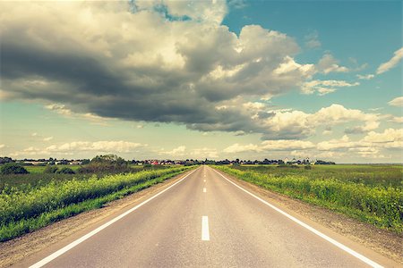 simsearch:400-09110141,k - View of the new highway to the small settlement. Photographie de stock - Aubaine LD & Abonnement, Code: 400-08619300