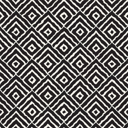 simsearch:400-05183442,k - Vector Seamless Black And White Hand Painted Line Concentric Rhombus Shape Pattern Abstract Background Stock Photo - Budget Royalty-Free & Subscription, Code: 400-08619653