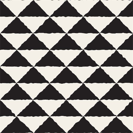 simsearch:400-05307359,k - Vector Seamless Black And White Hand Painted Line Geometric Triangles Checker Pattern Abstract Background Stock Photo - Budget Royalty-Free & Subscription, Code: 400-08619665