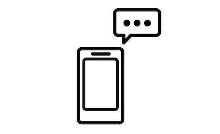 Sms messenger. Speech bubbles. Phone chat interface Foto de stock - Super Valor sin royalties y Suscripción, Código: 400-08619675