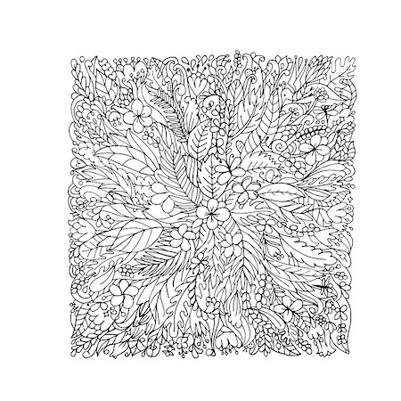 palm leaf illustration - Tropical floral frame for your design. Vector illustration Stock Photo - Budget Royalty-Free & Subscription, Code: 400-08619804