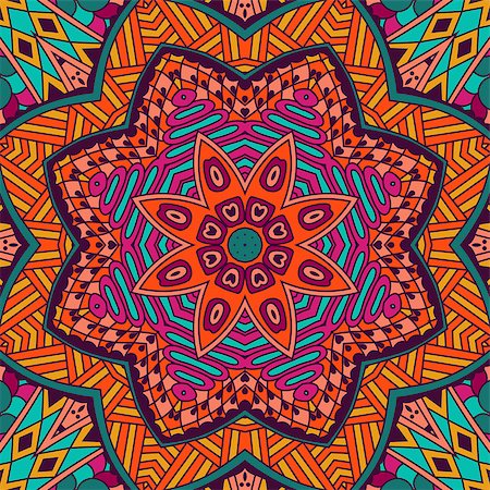 simsearch:400-08616384,k - Abstract Tribal vintage ethnic seamless pattern ornamental. Festive colorful background design Stockbilder - Microstock & Abonnement, Bildnummer: 400-08619905