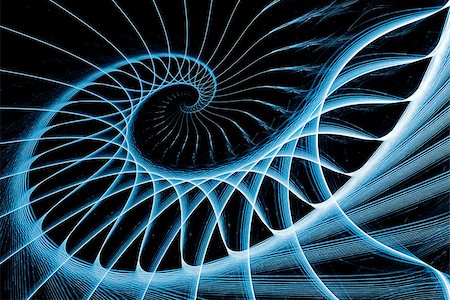 spiral staircase blue on black. computer generated image Stock Photo - Budget Royalty-Free & Subscription, Code: 400-08619999