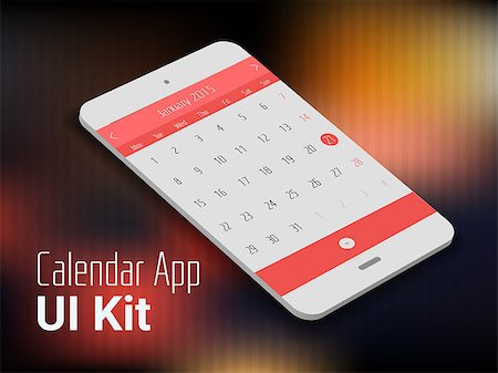 simsearch:400-08645953,k - 3d isometric flat design calendar app mobile UI mock up, on trendy blurred background Stock Photo - Budget Royalty-Free & Subscription, Code: 400-08611741