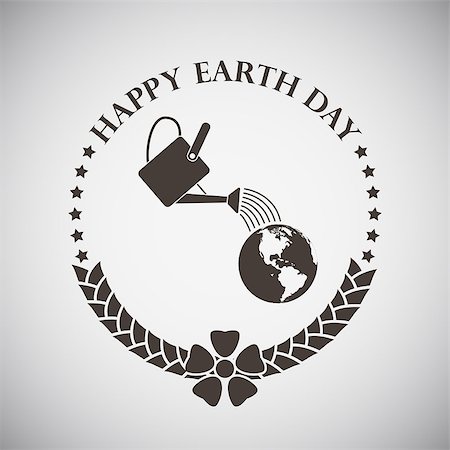 simsearch:400-08412015,k - Earth day emblem with can watering planet. Vector illustration. Foto de stock - Super Valor sin royalties y Suscripción, Código: 400-08612260