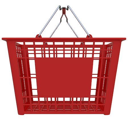 simsearch:400-08554585,k - Shopping basket isolated over white background Stock Photo - Budget Royalty-Free & Subscription, Code: 400-08612276