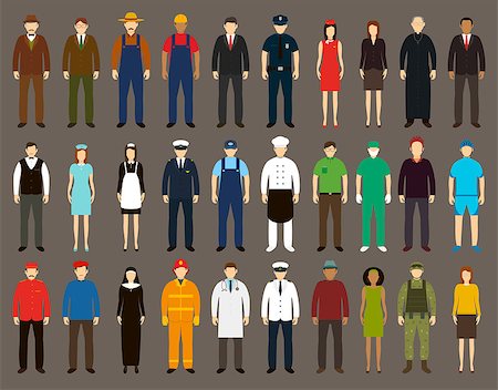 Profession People set. Vector illustrations Stock Photo - Budget Royalty-Free & Subscription, Code: 400-08612393