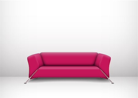 simsearch:400-05192140,k - The pink sofa in the empty white room Photographie de stock - Aubaine LD & Abonnement, Code: 400-08612428