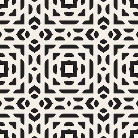 simsearch:400-08135582,k - Vector Seamless Black And White Rounded Rectangles Ethnic Oriental Pattern Abstract Background Stock Photo - Budget Royalty-Free & Subscription, Code: 400-08612534