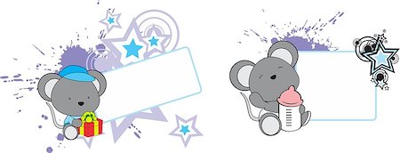 simsearch:400-06739427,k - sweet baby mouse cartoon set in  vector format Photographie de stock - Aubaine LD & Abonnement, Code: 400-08612739