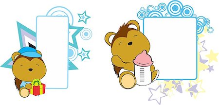 simsearch:400-06739427,k - sweet baby porcupine cartoon set in  vector format Photographie de stock - Aubaine LD & Abonnement, Code: 400-08612741