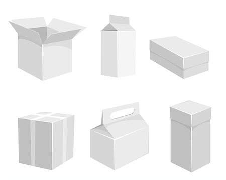 store milk - Vector illustration of a six grey containers Stock Photo - Budget Royalty-Free & Subscription, Code: 400-08612858