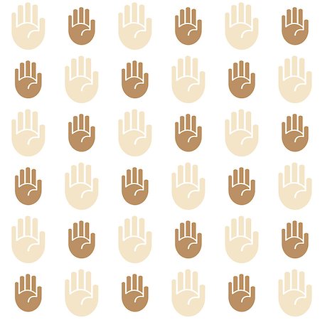 fingers outline drawing - Vector seamless skin tone palms background pattern Stock Photo - Budget Royalty-Free & Subscription, Code: 400-08612942
