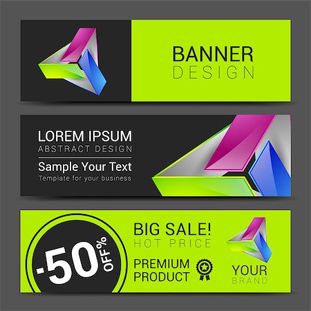 vector abstract bright business card banner design templates. Photographie de stock - Aubaine LD & Abonnement, Code: 400-08613428