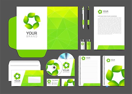 Corporate identity design vector Sign symbol leaves. Stockbilder - Microstock & Abonnement, Bildnummer: 400-08613440