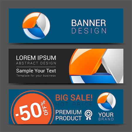 creative banner set with lines logo blank. Photographie de stock - Aubaine LD & Abonnement, Code: 400-08613451