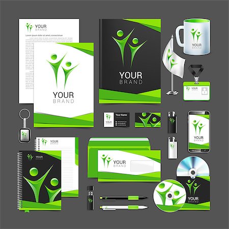 popping up - corporate identity to your business in the material design people logo. Stock Photo - Budget Royalty-Free & Subscription, Code: 400-08613463