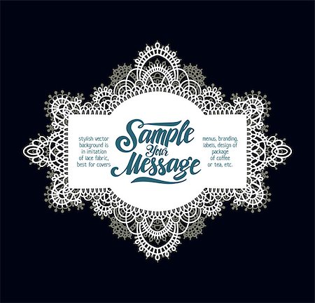 simsearch:400-05677711,k - stylish vector background is in imitation of lace fabric, best for covers, menus, branding, labels, design of package of coffee or tea, etc. Foto de stock - Royalty-Free Super Valor e Assinatura, Número: 400-08613480