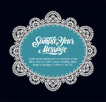 simsearch:400-05677711,k - stylish vector background is in imitation of lace fabric, best for covers, menus, branding, labels, design of package of coffee or tea, etc. Foto de stock - Royalty-Free Super Valor e Assinatura, Número: 400-08613481