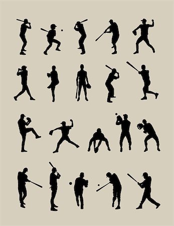 simsearch:400-04385920,k - Baseball Silhouette, art vector design Stock Photo - Budget Royalty-Free & Subscription, Code: 400-08613565
