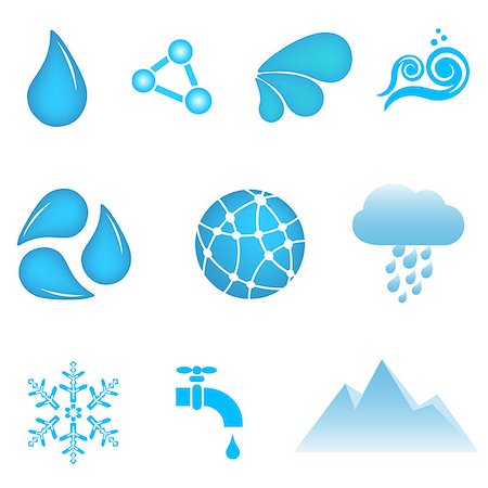 Water and conservation icon set Stock Photo - Budget Royalty-Free & Subscription, Code: 400-08613615