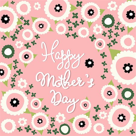 Mother's Day, floral pattern Fotografie stock - Microstock e Abbonamento, Codice: 400-08613911